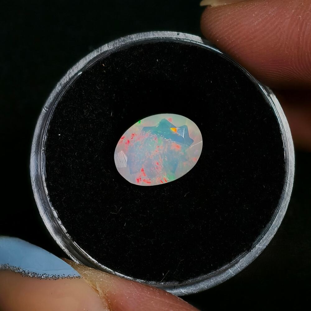 1.40ct Natural Ethiopian Welo Opal Faceted Oval